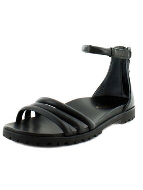 Vionic Laurel Ankle Strap Sandals Strappy Black Leather Orthodic Shoe Size 10 41